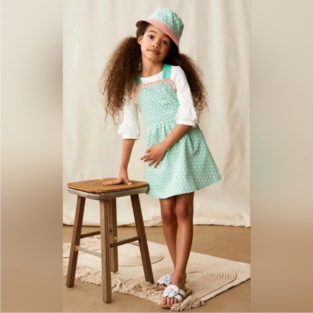 Matilda Jane Enchanted Garden Clare Eyelet And Ruffle Jumper Pockets Size 6